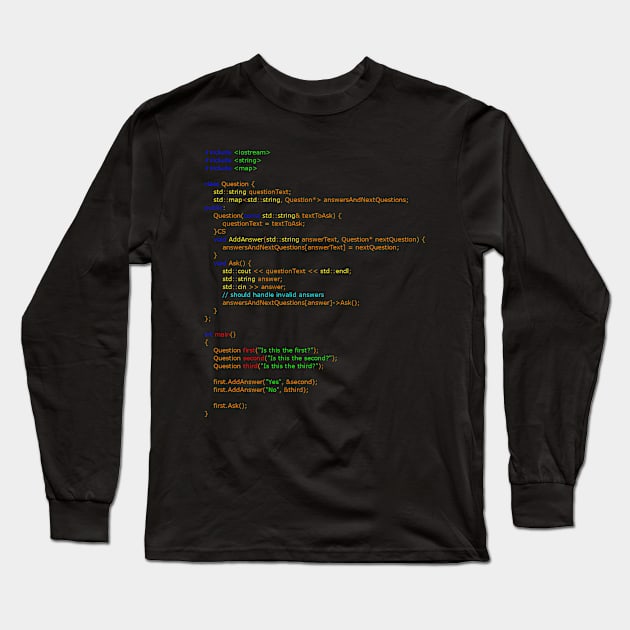 C++ Long Sleeve T-Shirt by equiliser